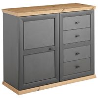 Hom`in KOMODA, antracitová, dub artisan, 108/89,5/43 cm