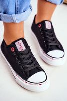 Cross Jeans női tornacipő fekete hálós