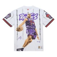 Mitchell & Ness NBA Playmaker Vintage Logo Raptors Vince Carter Player Tee - Pánske - Tričko Mitchell & Ness - Biele - FC11151-TRAWHIT - Veľkosť: L