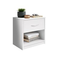 Carryhome NOČNÝ STOLÍK, biela, 39/41/28 cm