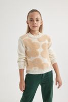 DEFACTO Girl Floral Crew Neck Knitwear Sweater