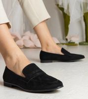 marka niezdefiniowana Black classic women's moccasins Nageri