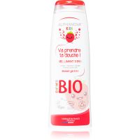 Alphanova Kids gel de dus pentru față, corp și păr pentru copii Strawberry 250 ml