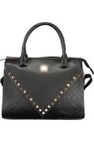 Elegancka czarna torebka z nitami