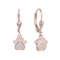 Olivie Strieborné visiace náušnice LABKA ROSE 5487