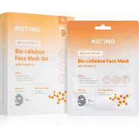 Notino Brightening Bio-Cellulose Face Mask with Vitamin C Σετ υφασμάτινων μασκών για λαμπρή επιδερμίδα