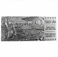 Dekoration Jurassic Welt - Replik Mosasaurus Ticket - silber plattiert