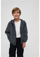 Children's summer windbreaker with front zipper anthracite