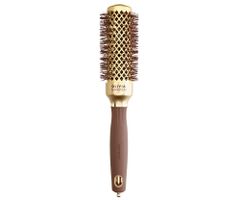 Okrúhla fúkacia kefa na vlasy Olivia Garden Expert Blowout Shine Gold  a  Brown - 35 mm (ID2049) + darček zadarmo
