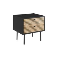 Livetastic NOČNÁ SKRINKA, dub, čierna, farba duba, 50/50/40 cm
