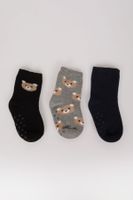 DEFACTO Baby Boy Anti-Slip Sole 3-Piece Cotton Long Socks