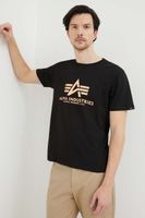 Bavlnené tričko Alpha Industries Basic T-Shirt Foil Print
