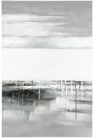 German Ručně malovaný obraz / abstrakt / 80 x 120 cm / dřevo / textil