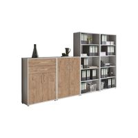 MID.YOU SKRINKA NA DOKUMENTY, sivá, farba duba, 337,6/185,6/33 cm