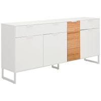 MID.YOU ŠIROKÁ KOMODA, dub, biela, farba duba, 182/85/40 cm
