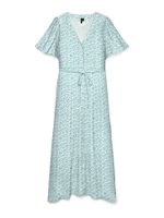 VERO MODA Košulja haljina 'VMAlba'  nebesko plava / tamno zelena / bijela