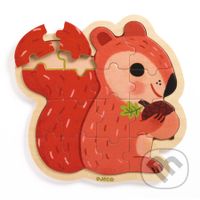 Puzzlo Veverička: drevené puzzle - puzzle z kategorie Maxi dílky