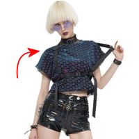 koszulka gotycki and punk damskie - DIGITAL MERMAID - DEVIL FASHION - MY1051 XL-XXL