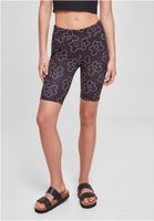 AOP Tech Cycle Women's High Waisted Shorts blackflower