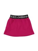 Cotton Mini Skirt W/ Logo Tape
