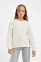 DEFACTO Girl Relax Fit Basic Plain Crew Neck Sweatshirt