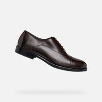 Dark Brown Men's Formal Shoes Geox Barberigo - Mens