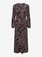 Dark blue women's patterned maxi dress JDY Cana - Women's