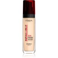 L’Oréal Paris Infaillible 32H Fresh Wear tartós folyékony alapozó árnyalat 015 Porcelain 30 ml