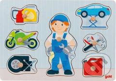 Automechanik (Dřevěná vkládačka) - puzzle z kategorie Maxi dílky