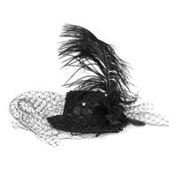 klobouček DEVIL FASHION - Gothic Feather Sexy