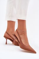 Boto Sandały Damskie Na Szpilce Camel Lunira