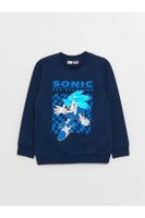 LC Waikiki Crew Neck Sonic Printed Long Sleeve Boy's Sweatshirt