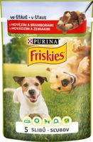 FRISKIES ADULT Dog 20x100g - s hovädzím a so zemiakmi v šťave