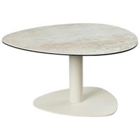 Belluti KONFERENČNÝ STOLÍK, taupe, sivobiela, kov, sklo, keramika, 74/74/38 cm