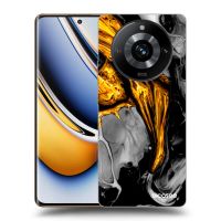 Silikónový čierny obal pre Realme 11 Pro+ - Black Gold