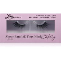 Lilly Lashes Sheer Band 3D Faux Mink Half Lash künstliche Wimpern Typ Enticing 1 Paar