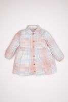 DEFACTO Baby Girl Plaid Patterned Long Sleeve Buttoned Flannel Dress D2559a524au