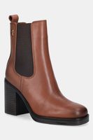 Tommy Hilfiger Kožené členkové topánky Tommy Hilfiger SQUARE TOE CHELSEA HIGH BLOCK HL