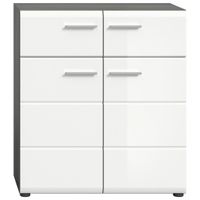 MID.YOU SKRINKA NA TOPÁNKY, biela s vysokým leskom, 80/90/37 cm