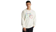 Dedicated Sweatshirt Malmoe Color Bike Off-White Pánske - Mikiny a mikiny s kapucou Dedicated - Biela - 19887-L - Size: L