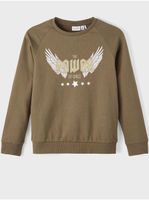 Khaki girly sweatshirt with print name it Venus - unisex