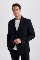 DEFACTO Slim Fit Slim Fit Lined Buttoned Basic Plain Blazer Jacket