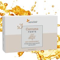 Avenobo Curcuma Forte - Kurkuma Kapseln mit flüssigen Mizellen-Curcumin NovaSOL®, Ingwer-Extrakt und Vitamin D3. 30 Kapseln | Sensilab