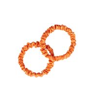 Pilō Pilō | Silk Hair Ties - Pop of Orange hedvábná gumička do vlasů - velikost Slim, 2 ks v balení 2 ks