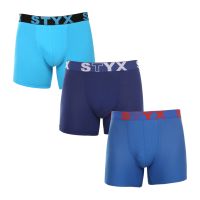 3PACK pánské boxerky Styx long sportovní guma vícebarevné (3U96789) XXL