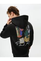 Koton Paul Klee Hooded Sweat Kangaroo Pocket Licensed Printed on the Back