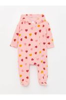 LC Waikiki LCW baby Hooded Long Sleeve Patterned Baby Girl Jumpsuit