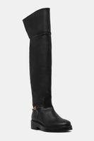 Kožené čižmy Tommy Hilfiger TH HORSEBIT RIDING OVERKNEE BOOT