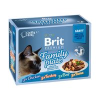 Brit Premium Cat Delicate Fillets in Gravy Family Plate 1020g (12x85g)