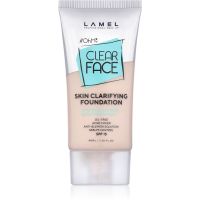 LAMEL OhMy Clear Face podkład mocno kryjący do skóry problematycznej i przetłuszczającej się odcień 402 40 ml